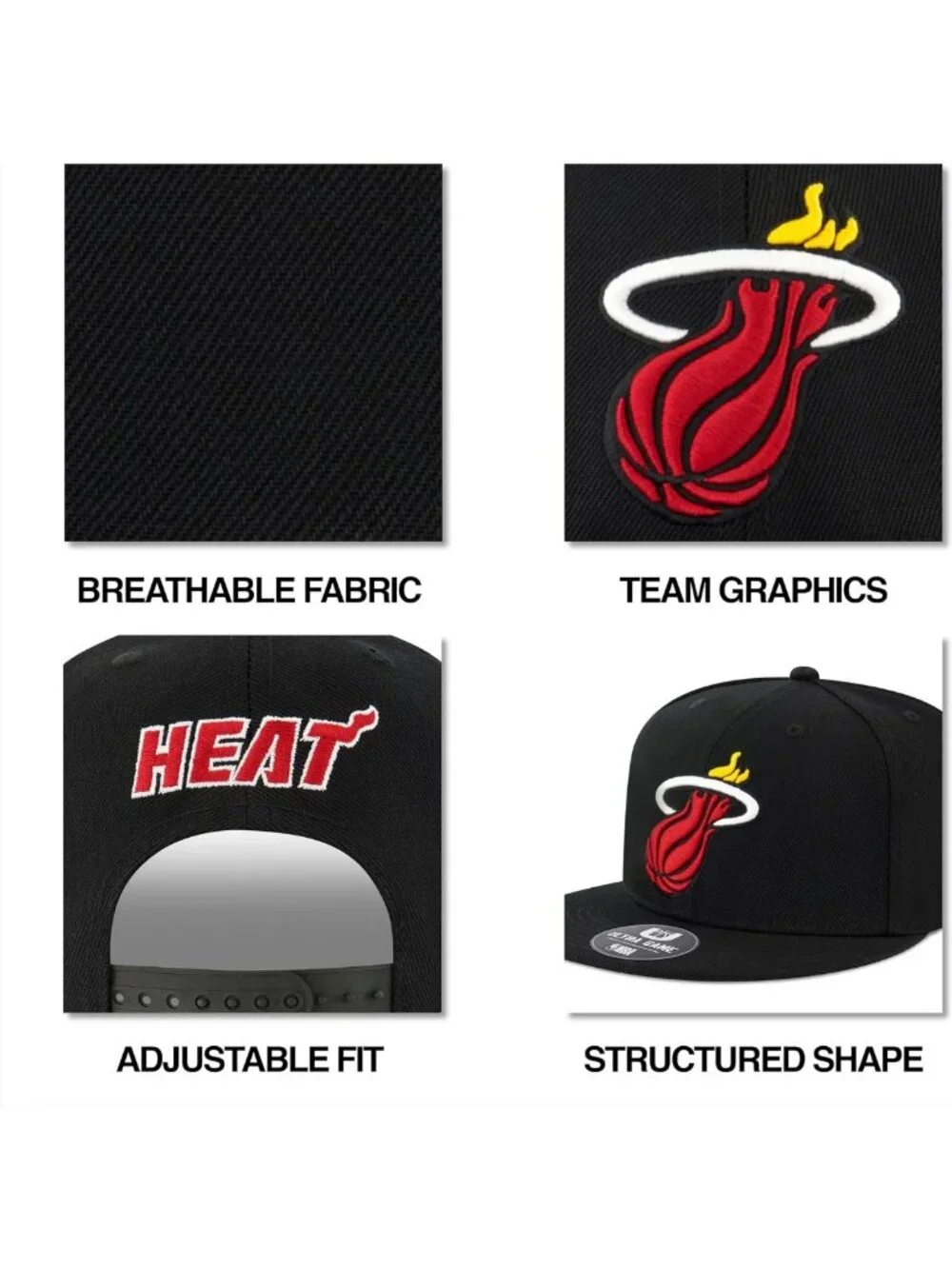 Men's NBA Twill Snapback Cap | Ultimate Baseball Hat | Adjustable Fit, Stylish